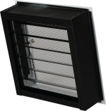 Ventilation grilles with mesh   frame with louvers - White RAL 9003